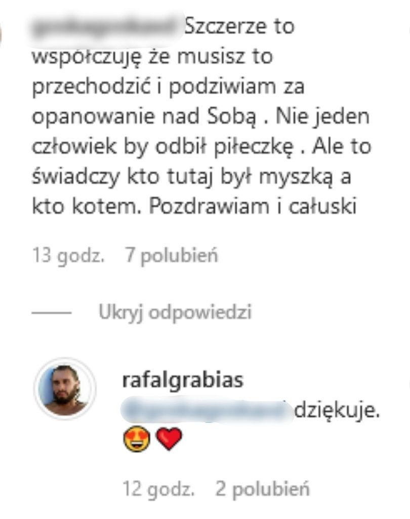 Internauci wspierają Rafała Grabiasa