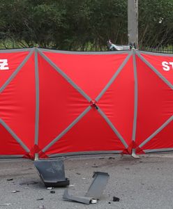 Motorowerzysta uderzył w audi, mężczyzna zmarł na miejscu