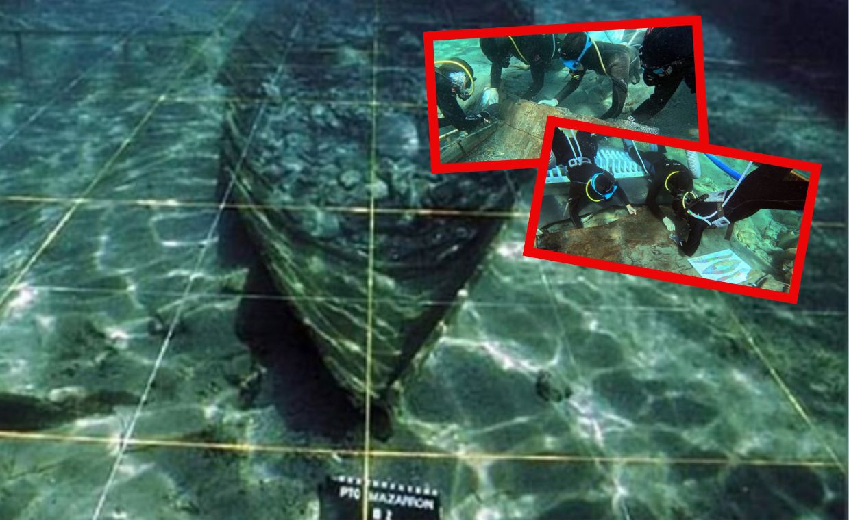 They have recovered the famous ship from the sea. It is over 2,500 years old.