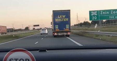 Zadzwonił na 112. Potem jechał 180 km za ciężarówką