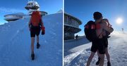 Niemiec wszedł na Śnieżkę. Tylko spójrz, co miał na sobie