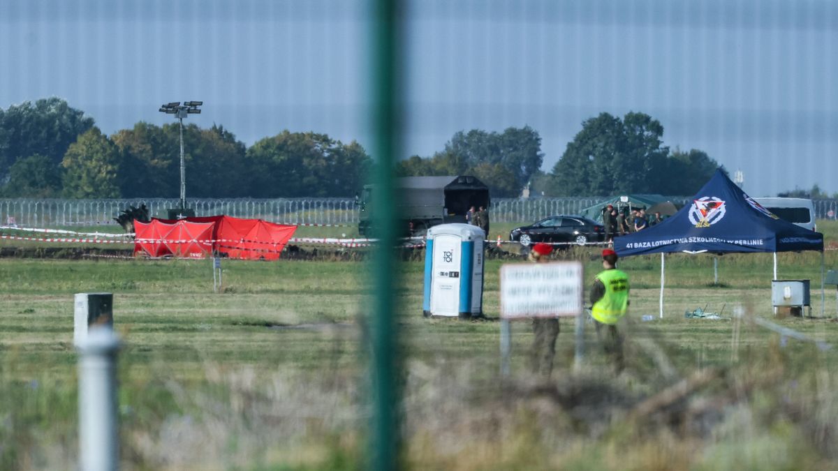 Miejsce katastrofy F-16 w Radomiu