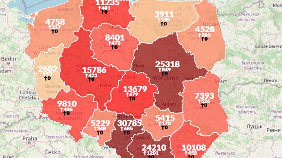 Koronawirus w Polsce. Aktualna mapa zakażeń