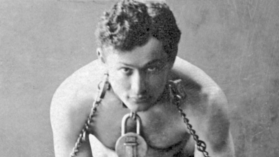Houdini w kajdanach, ok. 1899