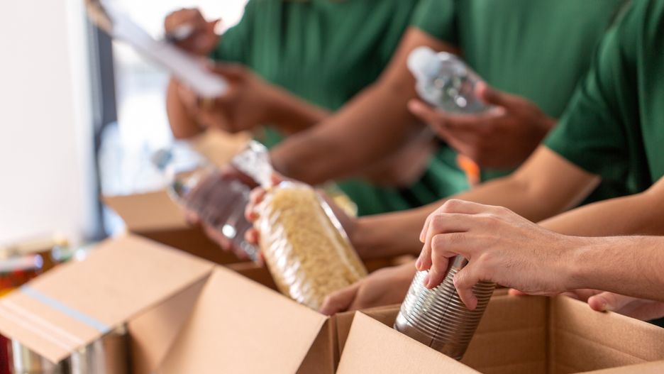 close up of volunteers packing food in boxes
charity, donation and volunteering concept - close up of international group of happy smiling volunteers packing food in boxes at distribution or refugee assistance center
lev dolgachov
volunteer, donation, charity, food, volunteering, humanitarian, aid, relief, work, box, people, grocery, groceries, distribution, refugee, assistance, center, response, international, team, group, support, care, help, meal, packing, foodstuff, fund, nonprofit, donating, giving, sharing, social, goods, product, concept, female, male, man, woman, multiethnic, multiracial, young, indoors, worker, job, closeup