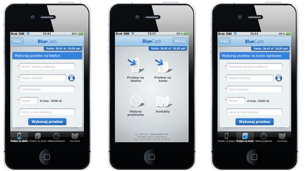BlueCash na platformy mobilne 1