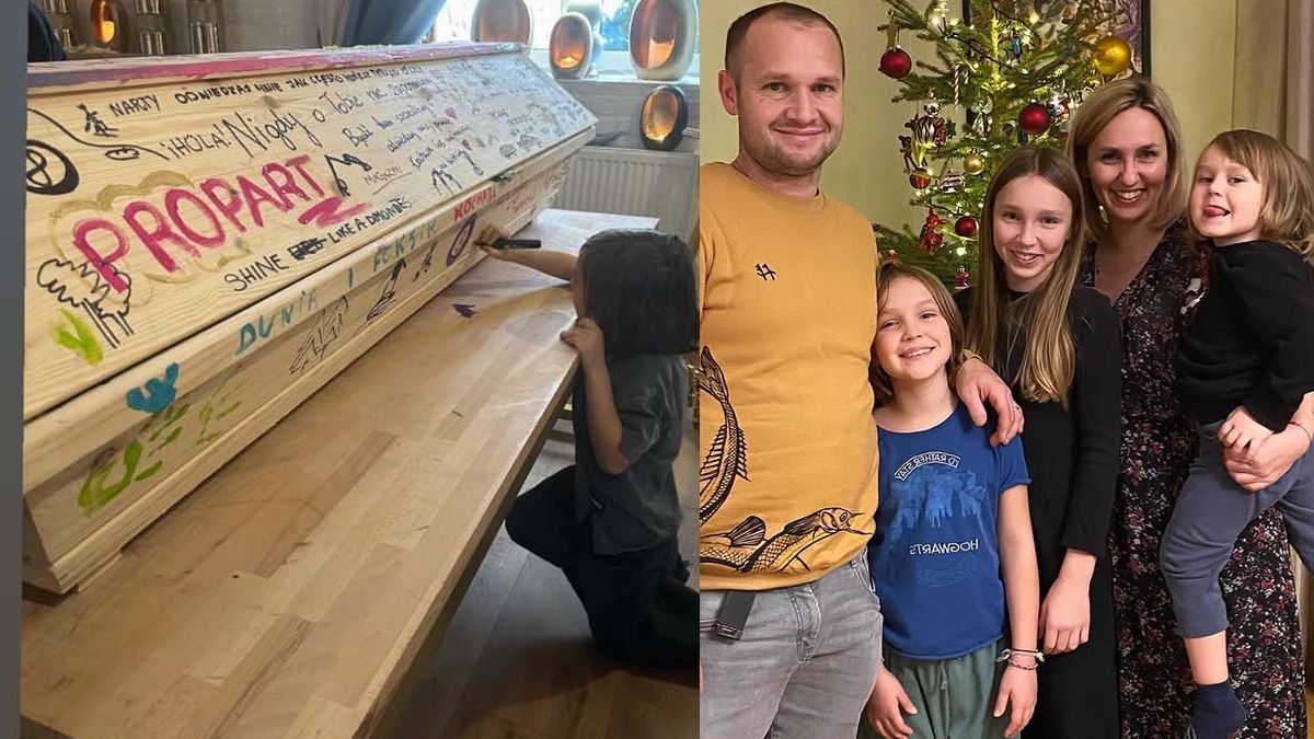 Jan Hernik z rodziną