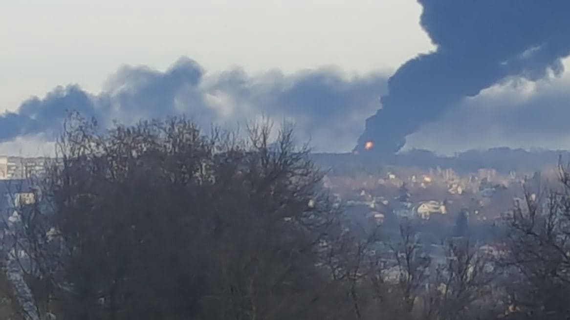 Pożar magazynu naftowego w Wasylkowie 