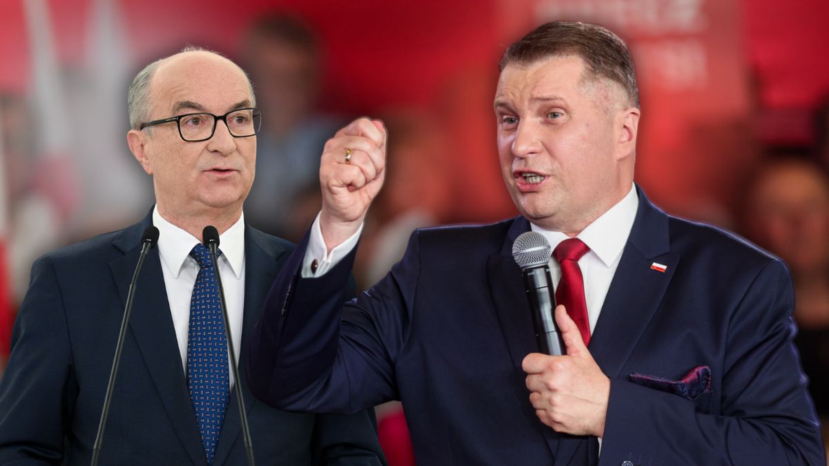 Awantura na wiecu PiS. Czarnek wykrzykuje o "towarzyszu" i "komu