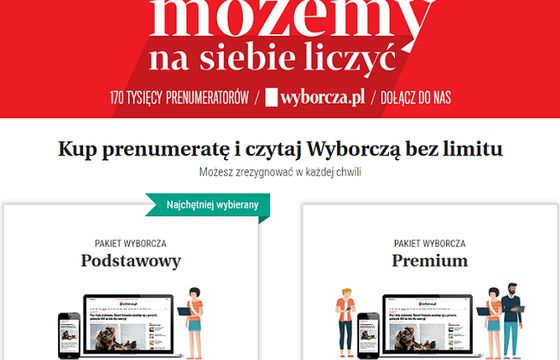 „Gazeta Wyborcza” ma 170 tys. subskrybentów cyfrowych, 21 proc. wpływów z internetu