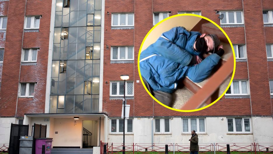 Niepełnosprawny Kacper sypia na klatkach schodowych