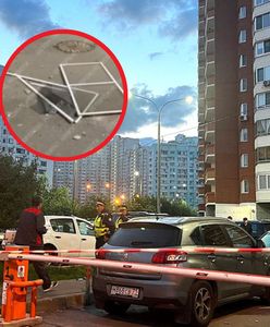 Atak dronów na Moskwę. Szyby wylądowały na chodniku