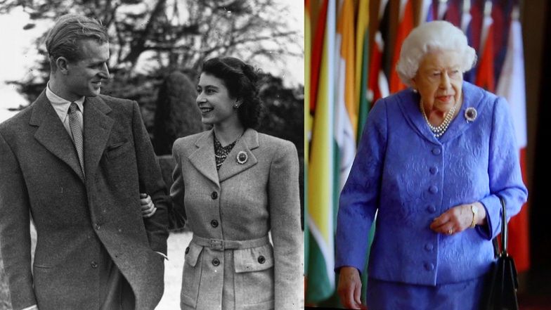 Królowa Elżbieta oddała hołd mężowi, wkładając broszkę