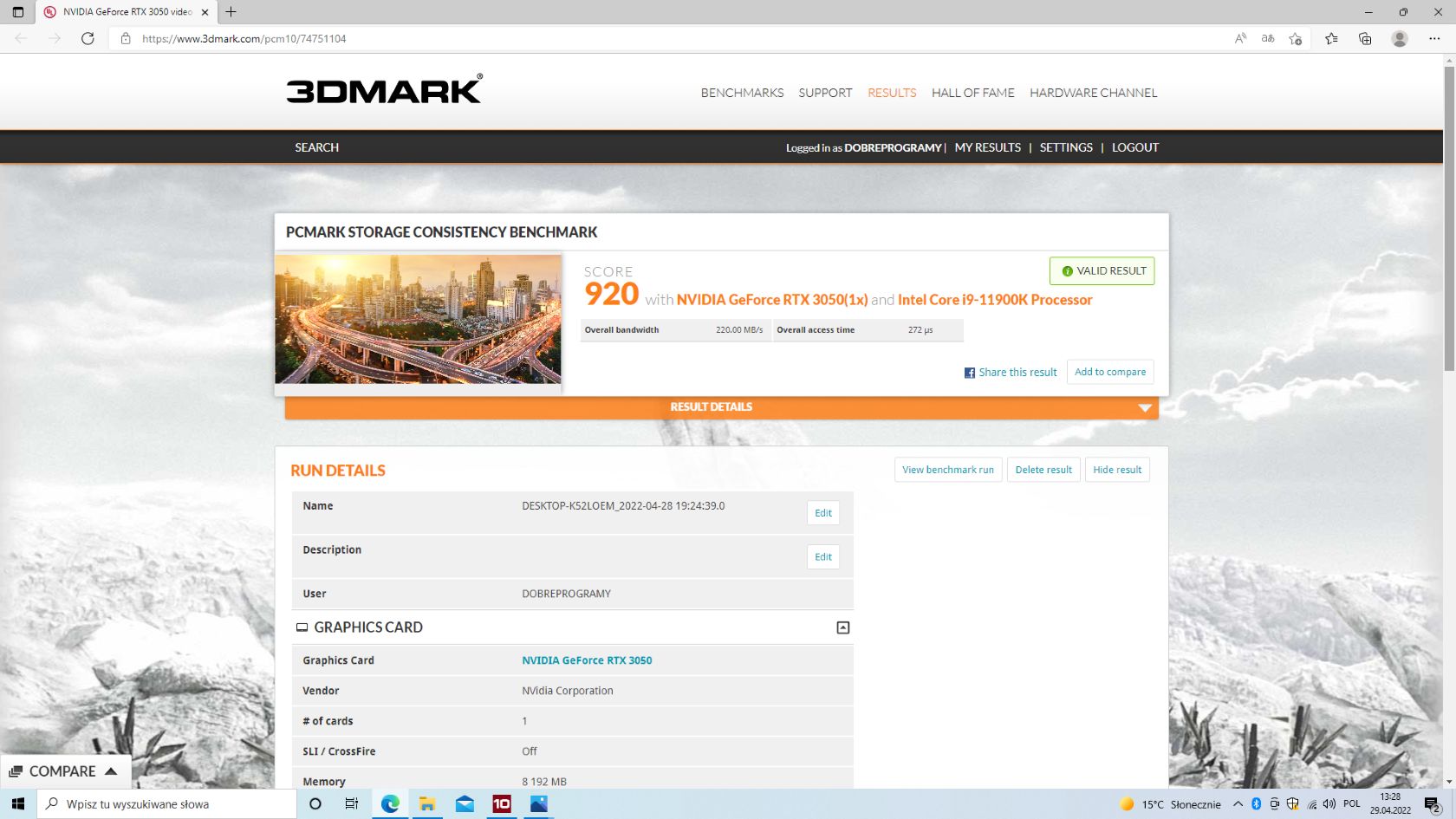 blisko 10 godzin testu w PCMarku