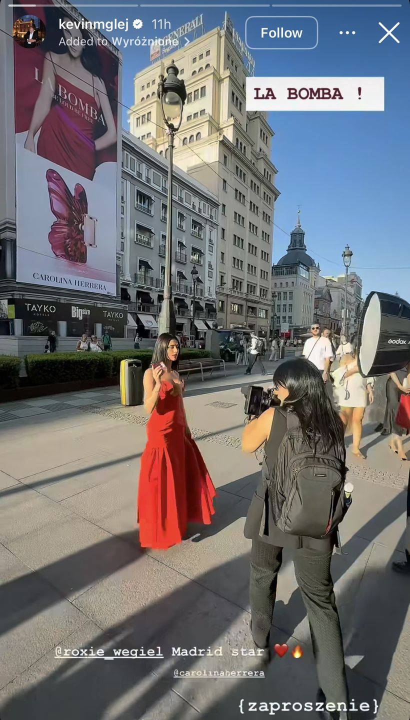 Roksana Węgiel w Madrycie na evencie Carolina Herrera