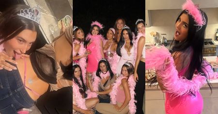 Balanga u Kylie Jenner: różowe sukienki, zabawa z siostrami, Hailey liżąca POŚLADEK solenizantki. Timothee nie wpadł z życzeniami... (ZDJĘCIA)