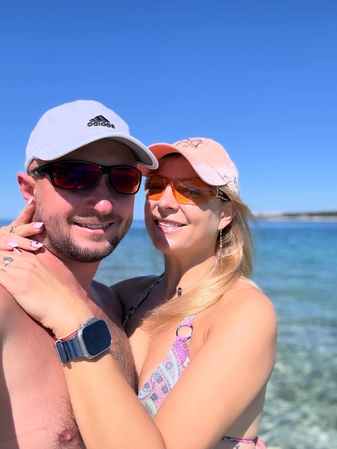 Magdalena Narożna z partnerem