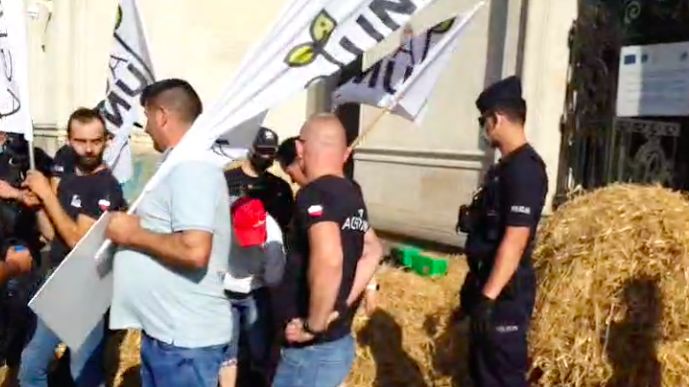 Warszawa. Protest producentów trzody chlewnej. "Ministerstwo Rolnictwo nie działa. Agrounia zamyka tę instytucję" - ogłosili protestujący