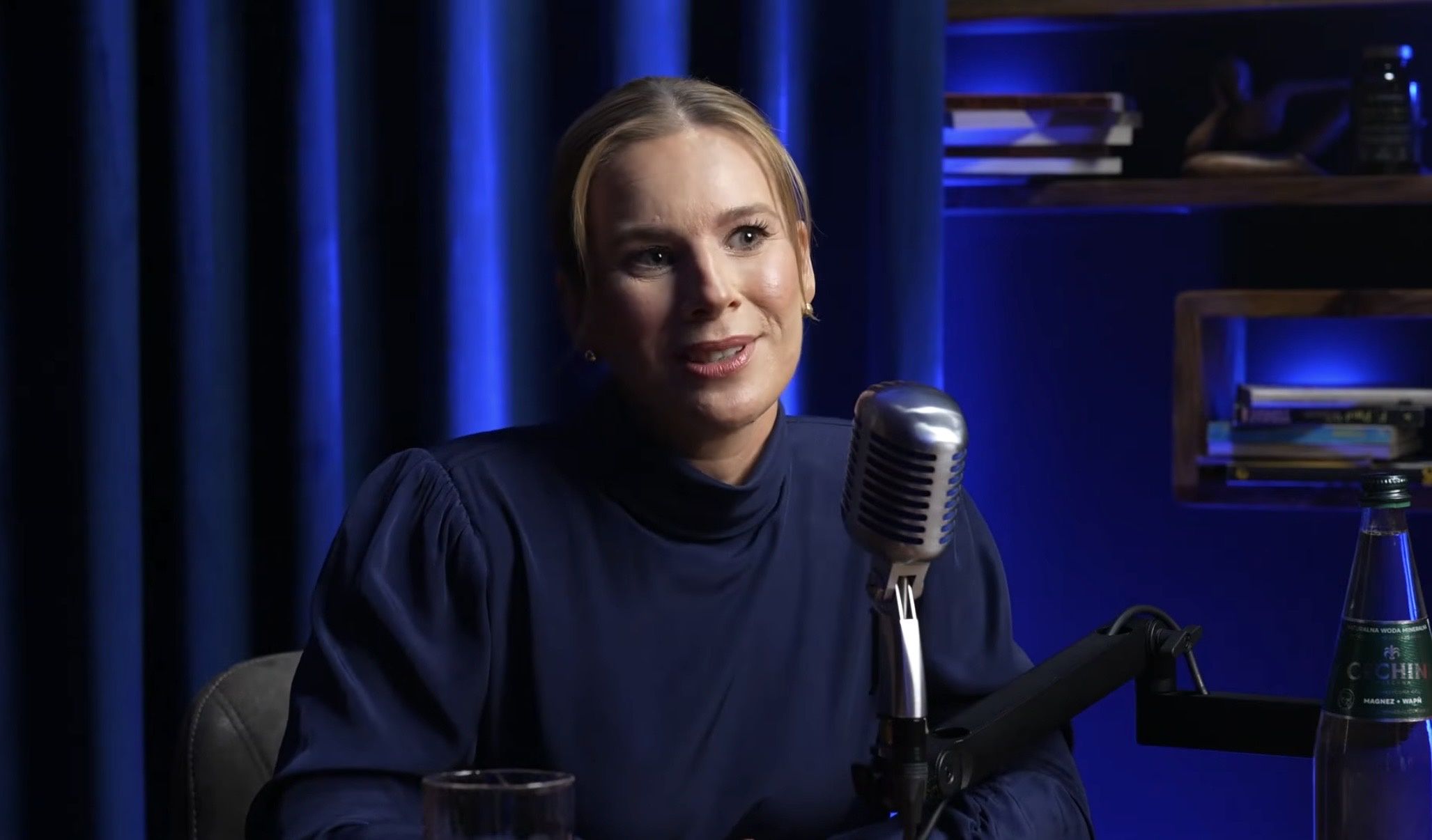 Marta Nawrocka podczas rozmowy 