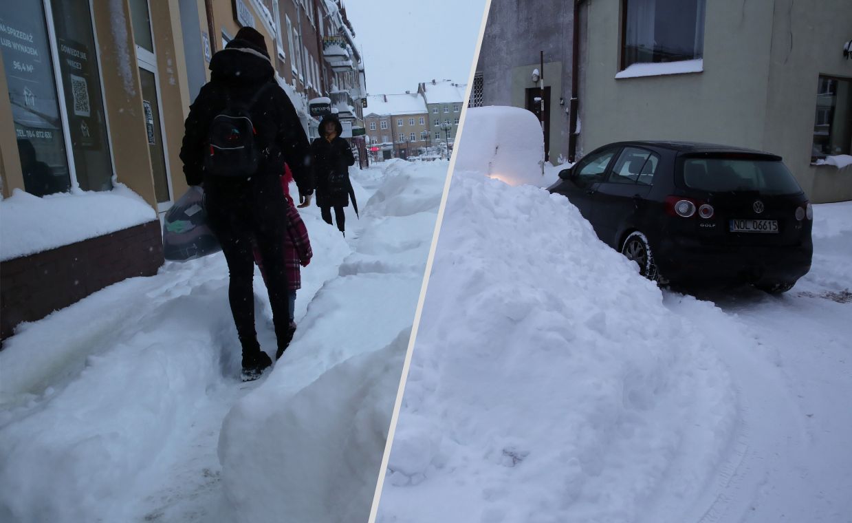 Bartoszyce po śniegiem. Miasto było sparaliżowane 