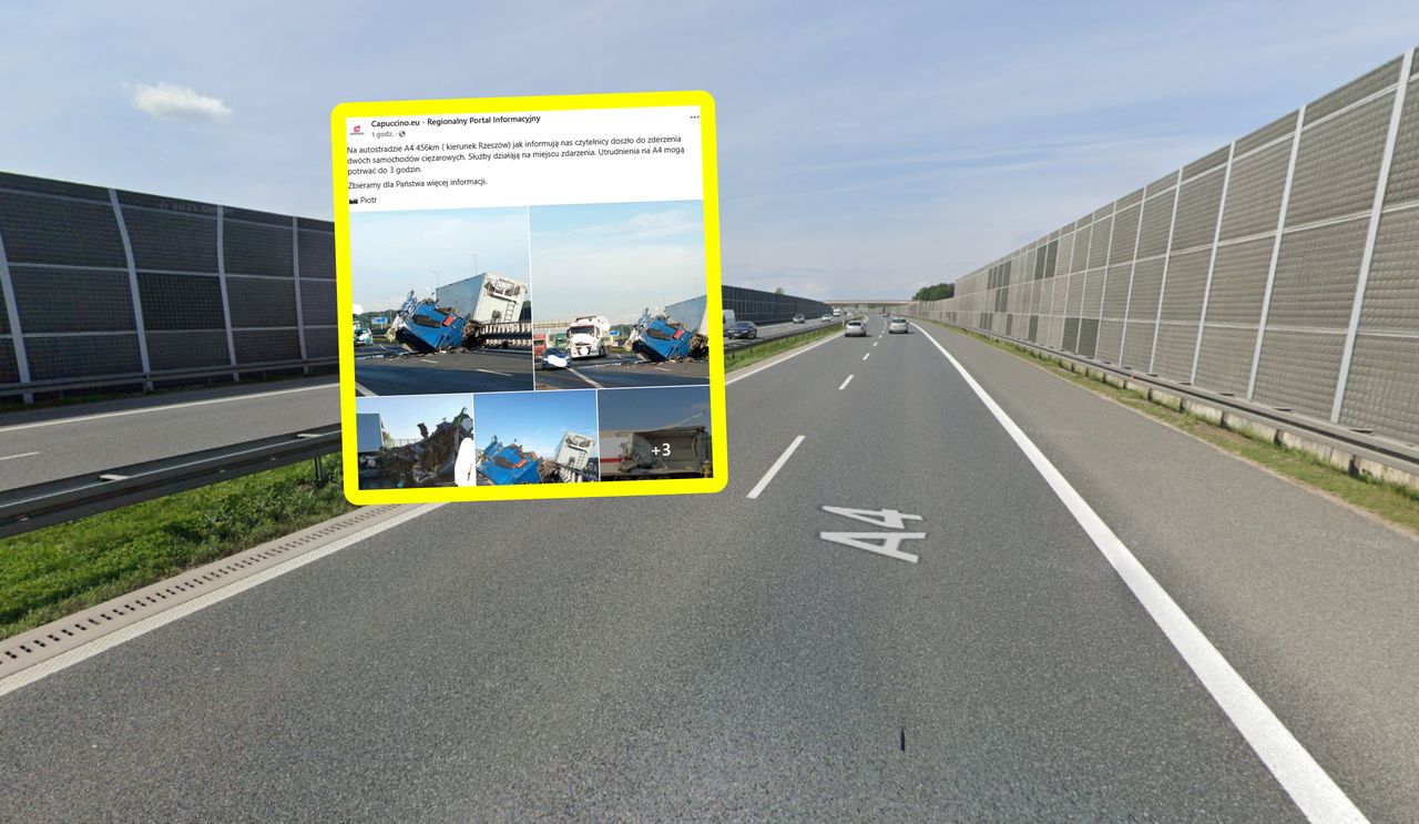 Autostrada A4 zablokowana. Pokazali dramatyczne zdjęcia