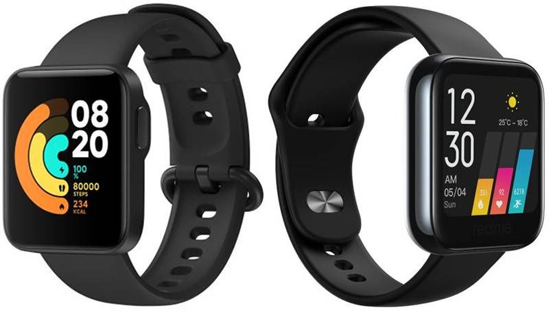 Xiaomi Mi Watch Lite (po lewej) i realme Watch 1 (po prawej)