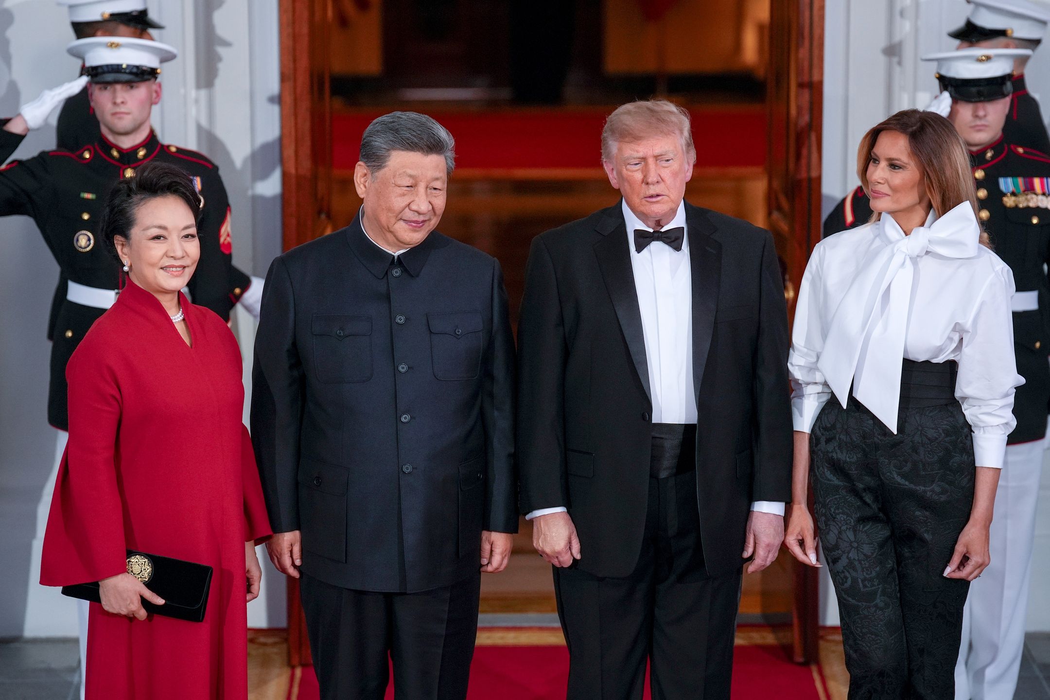 Peng Liyuan, Xi Jinping, Donald Trump i Melania Trump.