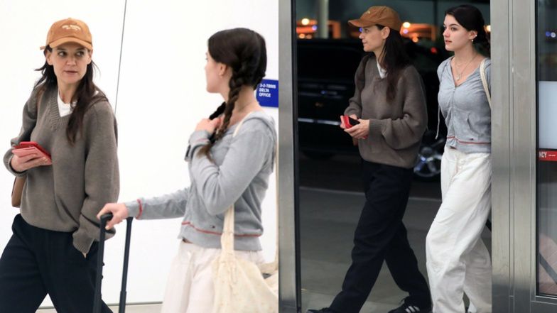 Katie Holmes z córką Suri Cruise na lotnisku w Los Angeles