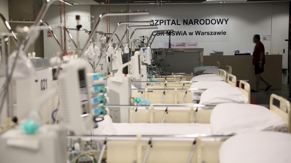 Warszawa. Tymczasowy szpital zakaźny na stadionie PGE Narodowym