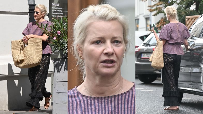 Małgorzata Kożuchowska bez makijażu na mieście