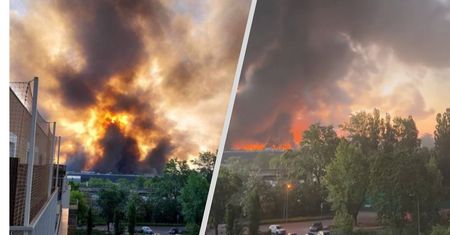 Apokaliptyczny widok nad Warszawą. Zdjęcia z pożaru zalewają sieć