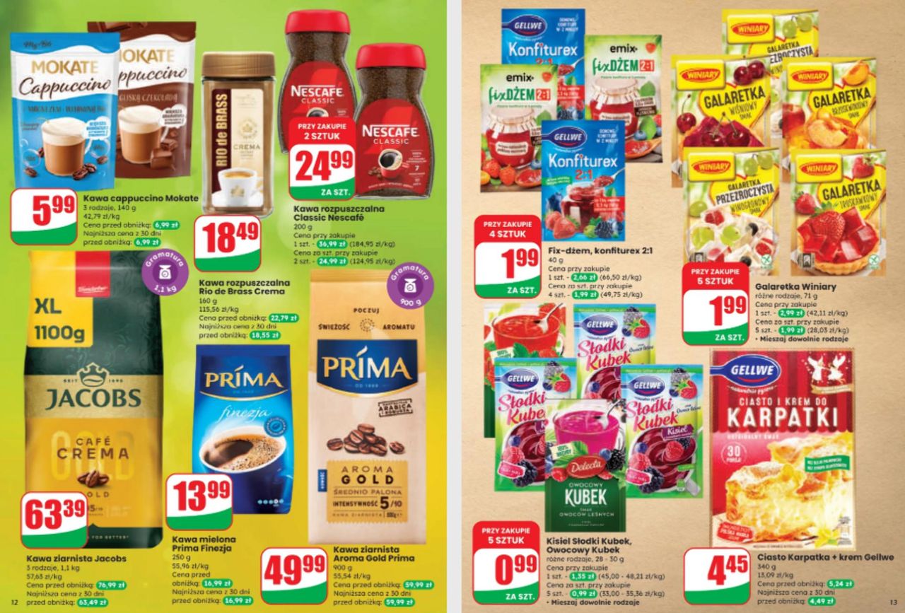 Opracowanie własne na podstawie gazetki promocyjnej Dino z dnia 