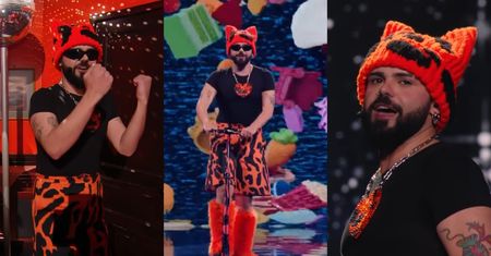 Przebrany za tygrysa Grek rozkręcił techno party na scenie Eurowizji. Faworyt konkursu napisał piosenkę o... dorastaniu w biedzie