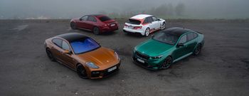 Porównanie Audi RS 6 GT, BMW M5, Mercedesa-AMG E53 i Porsche Panamery GTS: wojna pokoleń