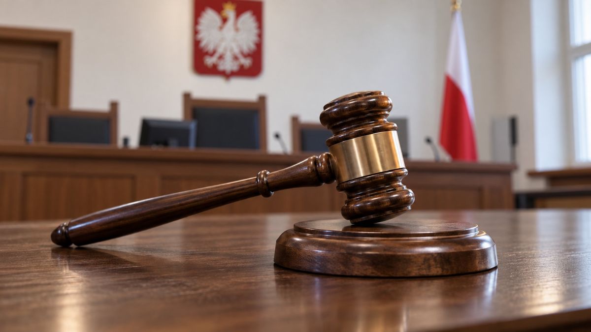Sala sądowa. Zdjęcie wygenerowane przy pomocy AI