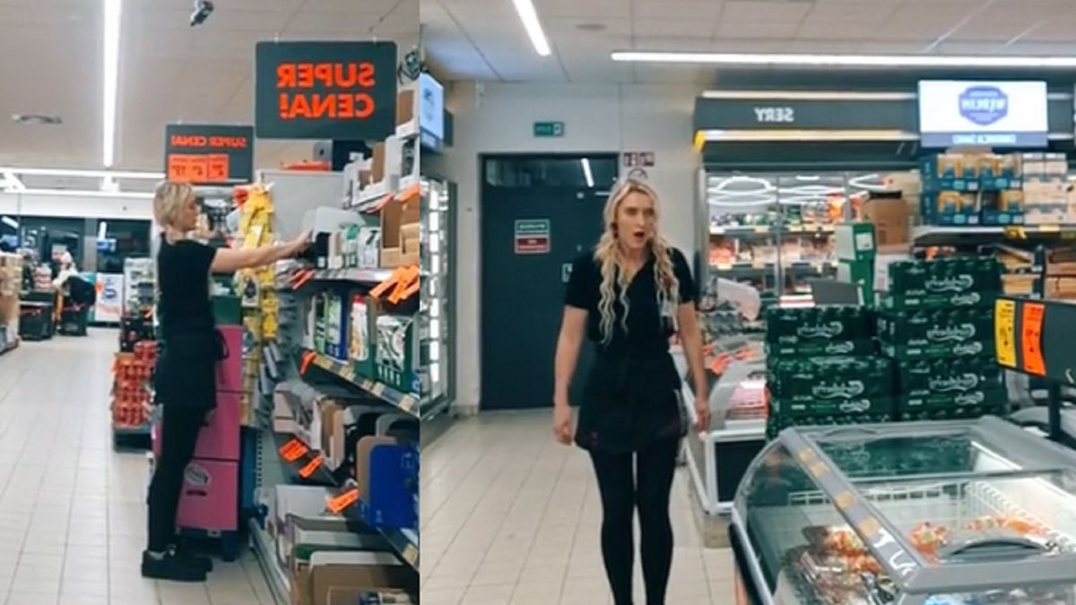 Pokazała jak pracuje się w Biedronce.