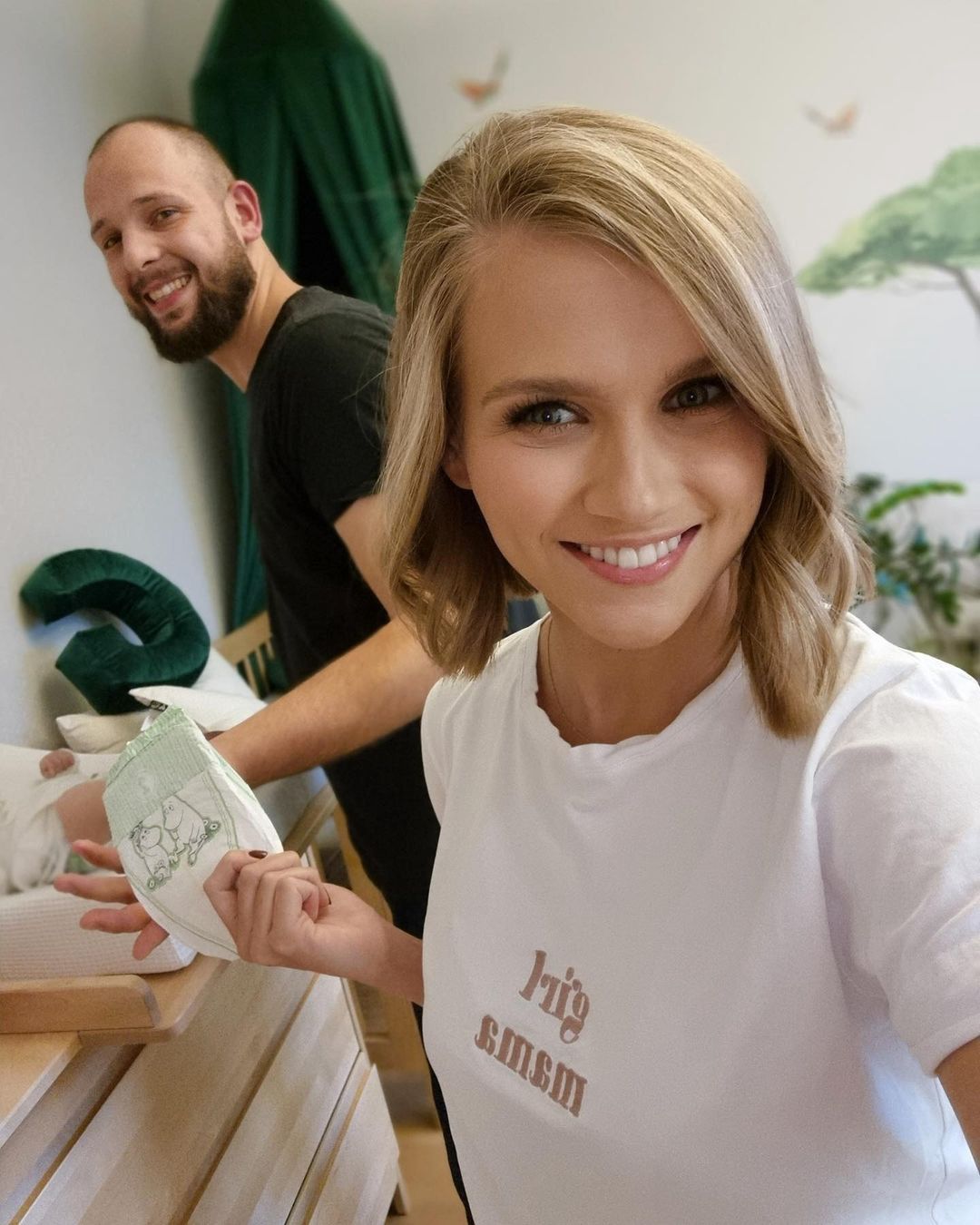 Agnieszka Kaczorowska zachwyca się zmieniającym pieluszki mężem