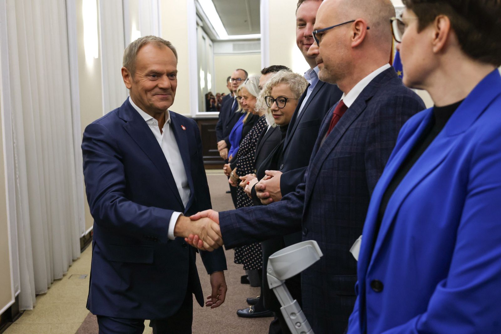 Donald Tusk
Warszawa, 14.10.2024. Premier Donald Tusk (L) na posiedzieniu rz�du w siedzibie Kancelarii Prezesa Rady Ministr�w w Warszawie, 14 bm. Podczas posiedzenia Rada Ministr�w ma zaj�� si� projektami ustaw: ws. budowy ram regulacyjnych dla funkcjonowania rynku wodoru w Polsce, nowelizacj� ustawy o OZE oraz nowelizacj� ustawy o sporcie. (sko) PAP/Albert Zawada
Albert Zawada
KPRM, obrady, polityk polityka, posiedzenie, Rada Ministr�w, rz�d, rz�du