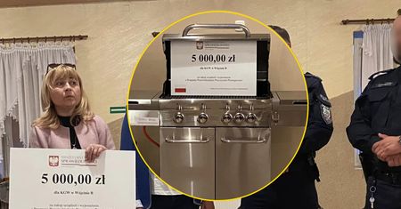 Radna wręczała czeki i garnki. Sama chwaliła się tym w sieci
