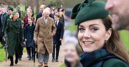 Księżna Kate i jej bliscy posyłają poddanym uśmiechy w drodze na nabożeństwo