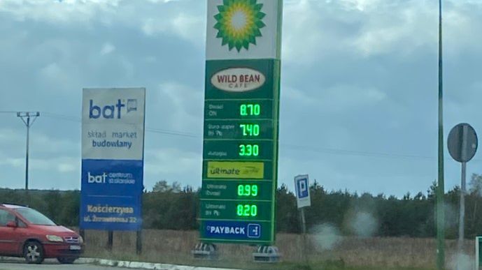 Zdjęcie ze stacji BP w Kościerzynie 