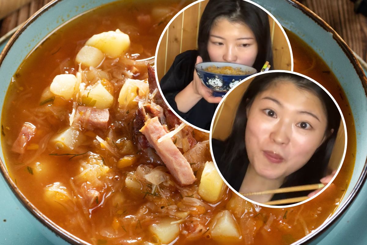 Japonka pokazała, jak je polską zupę. Tak zareagowała na kapuśniak