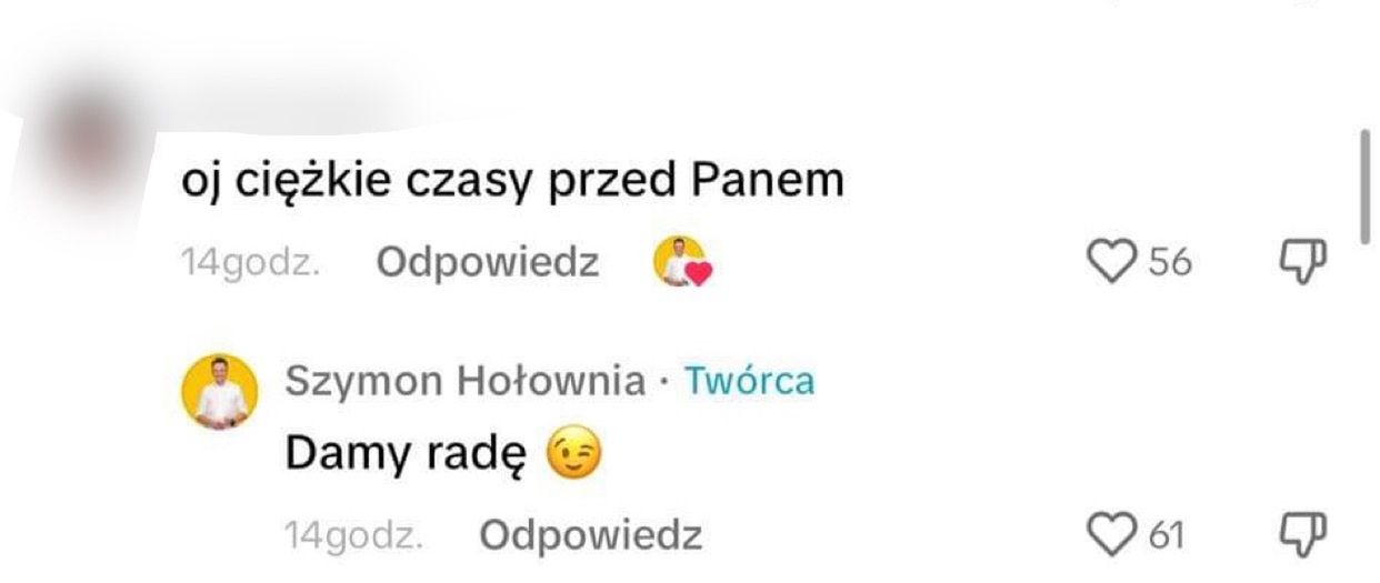 komentarze pod nagraniem z przemówienia Szymona Hołowni