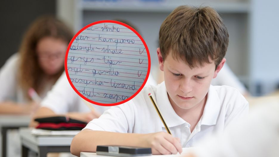 Uczeń zapomniał jednego słówka na kartkówce z angielskiego 