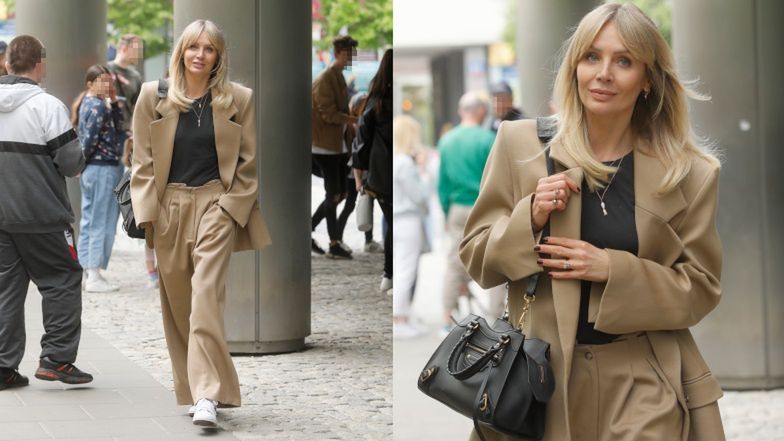 Natasza Urbańska i Agnieszka Woźniak-Starak pod studiem "Dzień Dobry TVN"