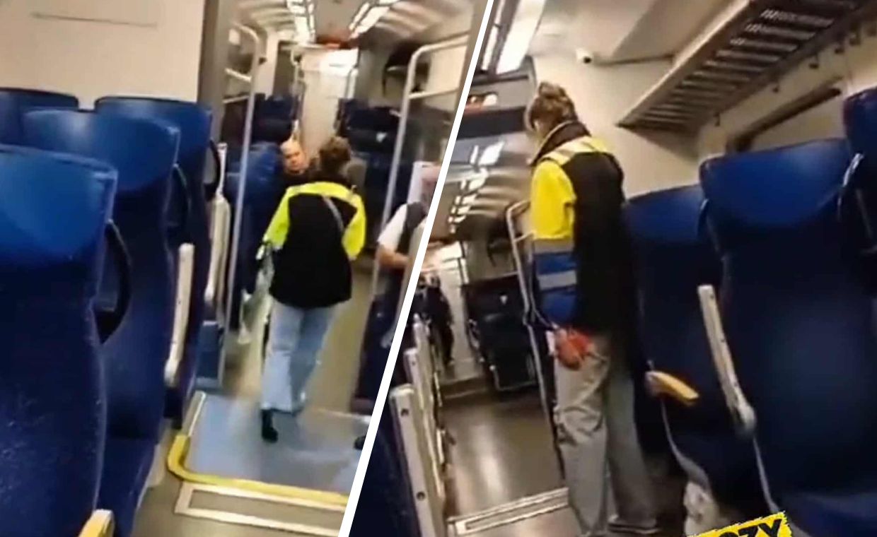 Nożowniczka w pociągu. Powalona walizką