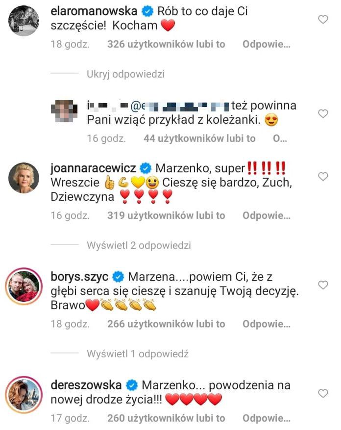 Koledzy wspierają Marzenę Rogalską po odejściu z TVP
