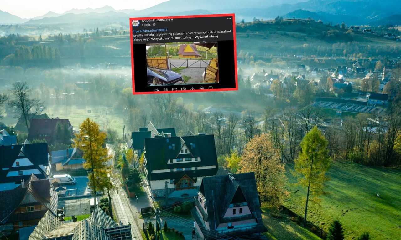 Nagrał ją monitoring. Szokujące zachowanie turystki w Zakopanem