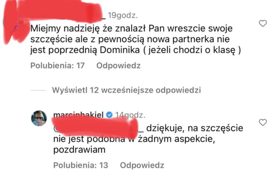 Marcin Hakiel na Instagramie