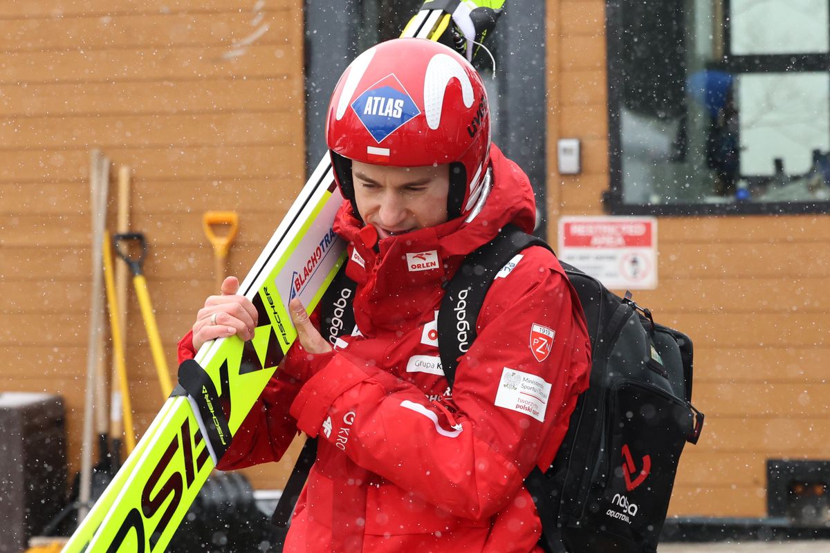 Kamil Stoch podczas skoków w Lake Placid